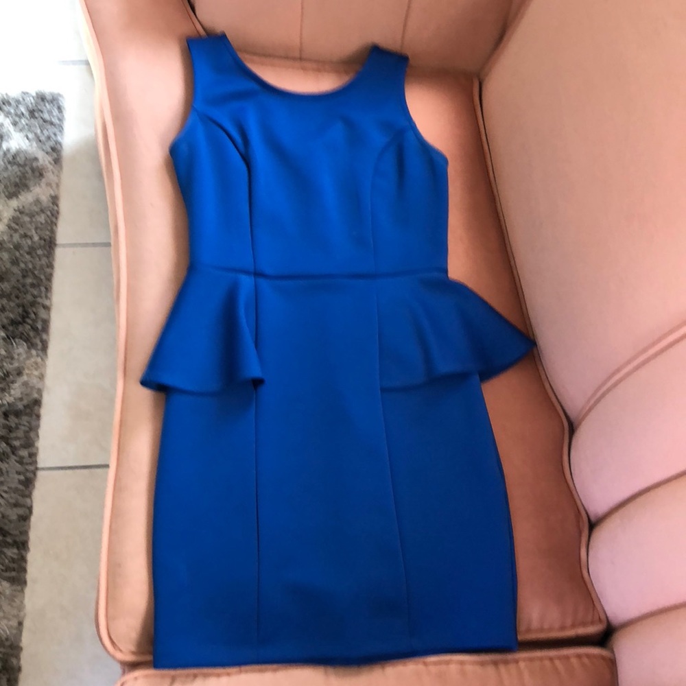 Forever 21 blue peplum dress